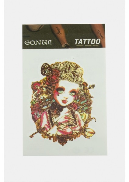 Allzey Kadın Tattoo Dövme Sticker-Beyaz