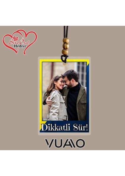 Kişiye Özel Isimli ve Fotoğraflı Taraftar Araba Hediyesi Araba Süsü Dikiz Aynası Süsü Sarı Lacivert fiyatları