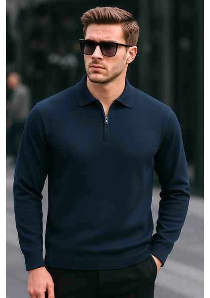 Erkek Yarım Fermuarlı Basic Kışlık 3 Lü Sweatshirt modelleri