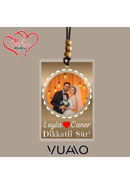 Kişiye Özel Isimli ve Fotoğraflı Araba Hediyesi Araba Süsü Dikiz Aynası Süsü