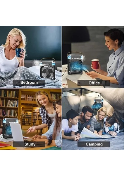 Masaüstü Mini Su ve Buz Hazneli Buhar Püskürtmeli 3in1 Vantilatör Fan indirimleri