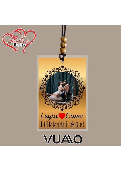 Kişiye Özel Isimli ve Fotoğraflı Araba Hediyesi Araba Süsü Dikiz Aynası Süsü