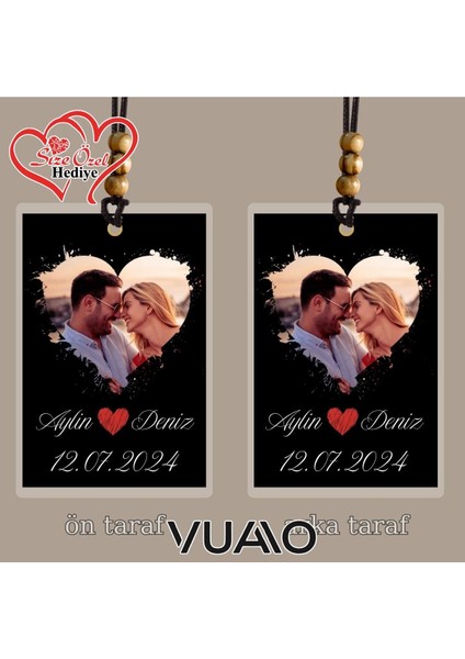 Kişiye Özel Isimli ve Fotoğraflı Araba Hediyesi Araba Süsü Dikiz Aynası Süsü Siyah fiyatları