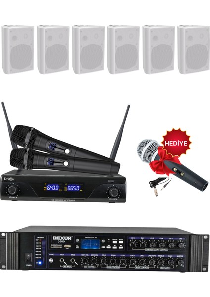 Drt-6 Sütun Hoparlör Mağaza Dükkan Kafe Seslendirme ve Okul Anons Sistemi