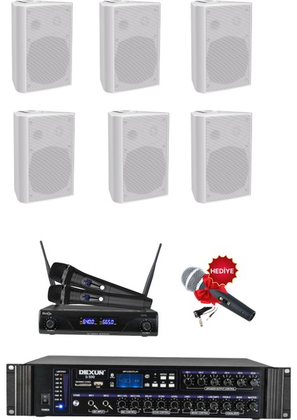Drt-6 Sütun Hoparlör Mağaza Dükkan Kafe Seslendirme ve Okul Anons Sistemi fiyatları