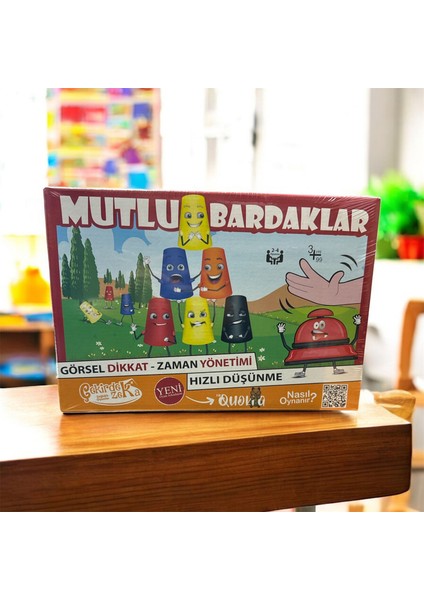 Dikkat ve Zaman Yönetimi Kutu Oyun Seti Mutlu Bardaklar Eko