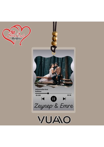 Kişiye Özel Isimli, Fotoğraflı ve Sözlü Araba Hediyesi Araba Süsü Dikiz Aynası Süsü Size Özel Hediye