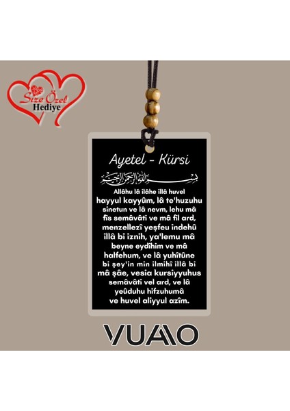 Kişiye Özel Isimli ve Fotoğraflı Ayetel - Kürsi Türkçe Araba Süsü - Araba Dikiz Aynası Süsü