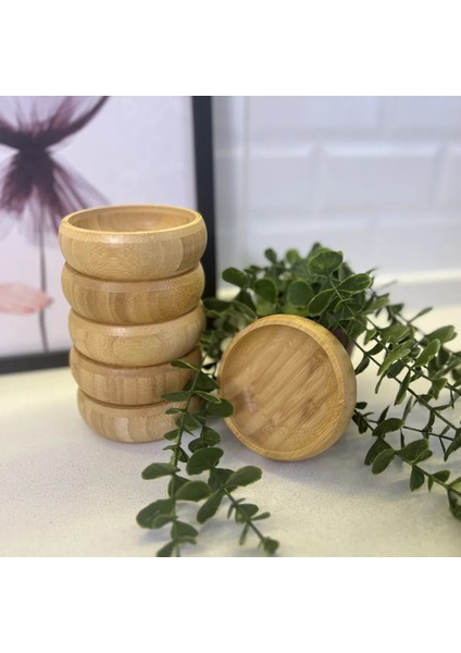 6'lı %100 Bambu Sosluk Çerezlik / Kahvaltılık Çok Amaçlı Bambu Kase fiyatları