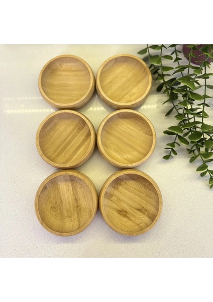 6'lı %100 Bambu Sosluk Çerezlik / Kahvaltılık Çok Amaçlı Bambu Kase modelleri