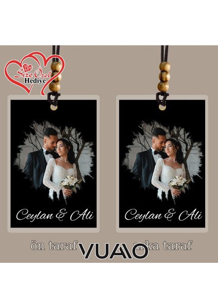 Kişiye Özel Isimli ve Fotoğraflı Araba Hediyesi Araba Süsü Dikiz Aynası Süsü Siyah fiyatları