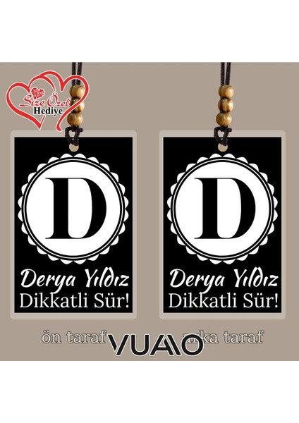 Kişiye Özel Isimli, Fotoğraflı ve Harfli Araba Hediyesi Araba Süsü Dikiz Aynası Süsü fiyatları