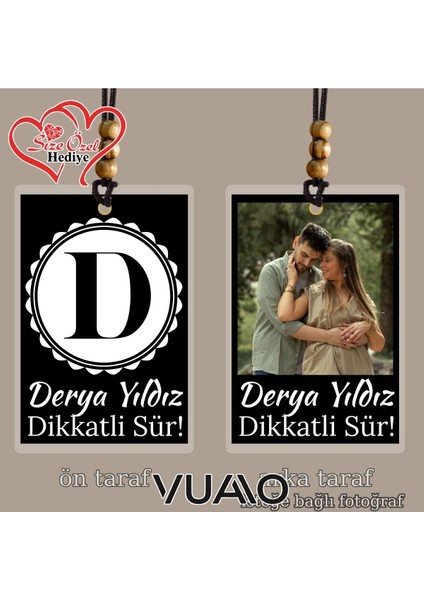 Kişiye Özel Isimli, Fotoğraflı ve Harfli Araba Hediyesi Araba Süsü Dikiz Aynası Süsü modelleri