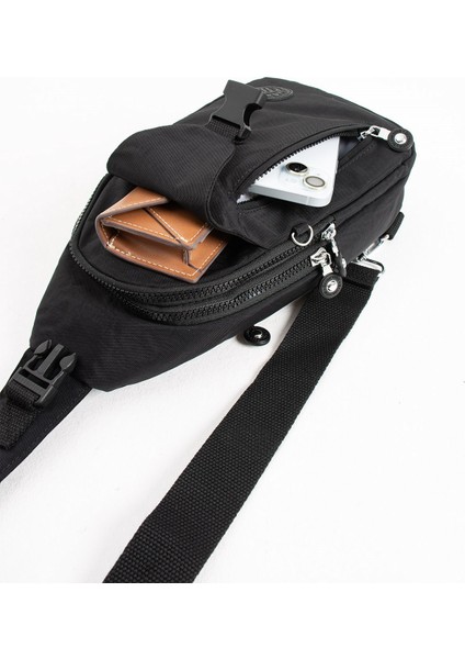 Kadın Su Geçirmez Klinkır Kumaş Crossbody Model Günlük ve Spor Göğüs ve Omuz Çapraz Çantası SAN3037