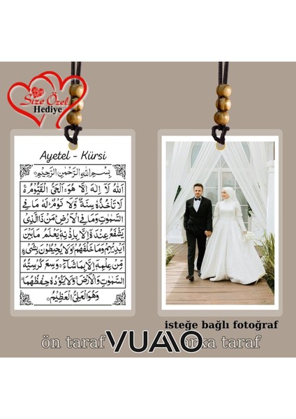 Kişiye Özel Isimli ve Fotoğraflı Ayetel - Kürsi Araba Süsü - Araba Hediyesi Dikiz Aynası Süsü modelleri
