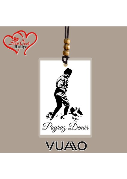 Kişiye Özel Isimli ve Kemal Atatürk Temalı Araba Hediyesi Araba Süsü Dikiz Aynası Süsü Türk Bayrağı