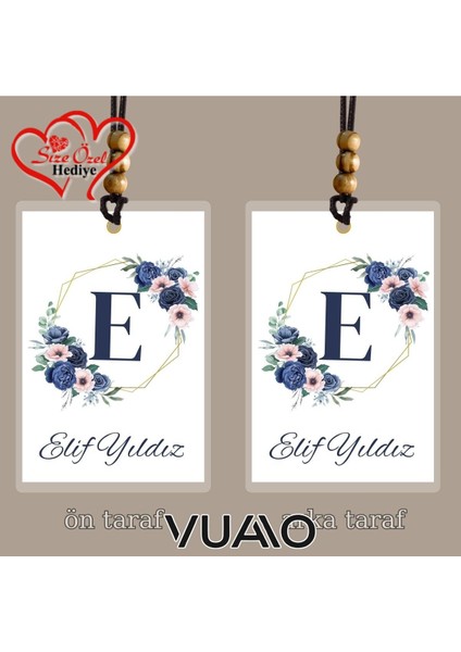 Kişiye Özel Isimli, Fotoğraflı ve Harfli Araba Hediyesi Araba Süsü Dikiz Aynası Süsü - Çicek Desenli fiyatları