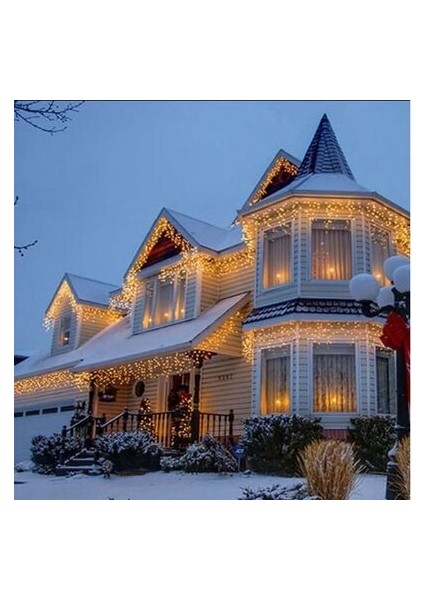 Yılbaşı Aydınlatması Hareketli LED Perde Dış Mekan Hortum Günışığı Dekoratif 10MT. Yeşil Kablolu Süs