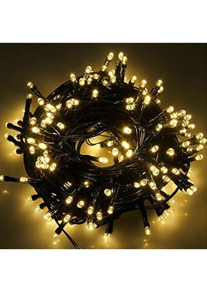 Yılbaşı Aydınlatması Hareketli LED Perde Dış Mekan Hortum Günışığı Dekoratif 10MT. Yeşil Kablolu Süs