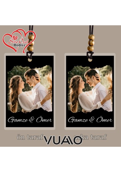 Kişiye Özel Isimli ve Fotoğraflı Araba Hediyesi Araba Süsü Dikiz Aynası Süsü Siyah fiyatları