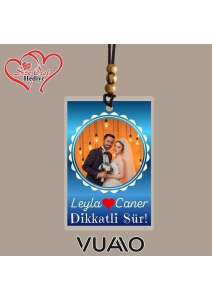 Kişiye Özel Isimli ve Fotoğraflı Araba Hediyesi Araba Süsü Dikiz Aynası Süsü