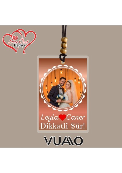 Kişiye Özel Isimli ve Fotoğraflı Araba Hediyesi Araba Süsü Dikiz Aynası Süsü