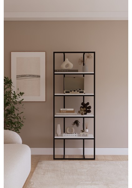 4 Raflı Dekoratif Kitaplık Ev Rafı Ofis Kitaplık Ev Kitaplık