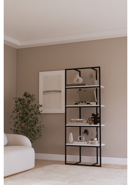 4 Raflı Dekoratif Kitaplık Ev Rafı Ofis Kitaplık Ev Kitaplık fırsatları