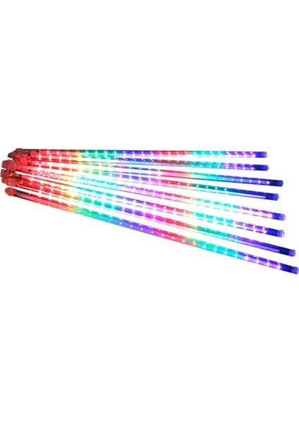 50CM Rgb LED 2mt. Meteor Yılbaşı Aydınlatması Yağmur Kar Efekti Tüp Su Geçirmez Parti Çıbık Işık Eklenebilir 6W