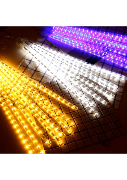 50CM Rgb LED 2mt. Meteor Yılbaşı Aydınlatması Yağmur Kar Efekti Tüp Su Geçirmez Parti Çıbık Işık Eklenebilir 6W