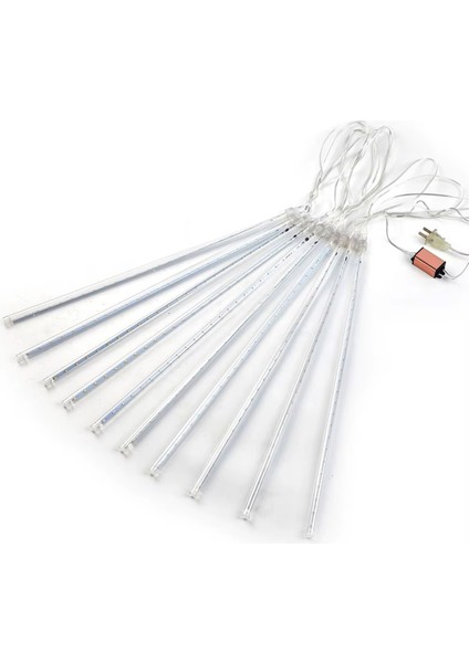 50CM Rgb LED 2mt. Meteor Yılbaşı Aydınlatması Yağmur Kar Efekti Tüp Su Geçirmez Parti Çıbık Işık Eklenebilir 6W