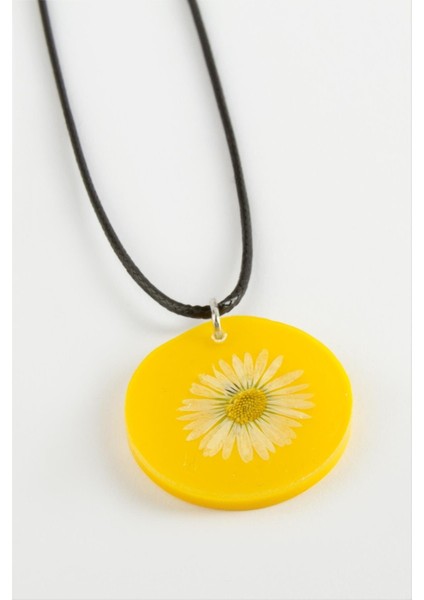 Allzey Papatya Epoksi Kolye-Kırmızı