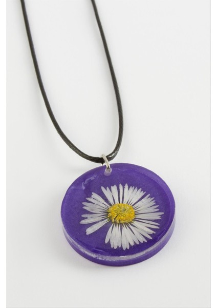 Allzey Papatya Epoksi Kolye-Mor fiyatları