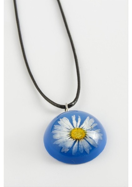 Allzey Papatya Epoksi Kolye-Kırmızı