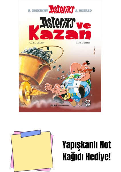 Asteriks 13 - Asteriks ve Kazan + Yapışkanlı Not Kağıdı
