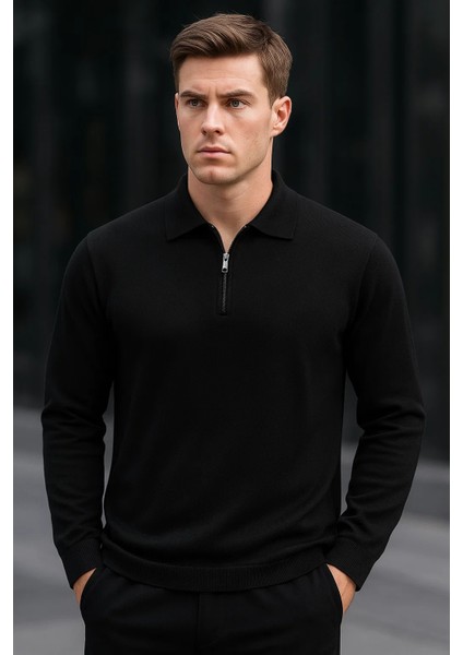 Erkek Yarım Fermuarlı Salaş Kışlık 2 Li Sweatshirt modelleri