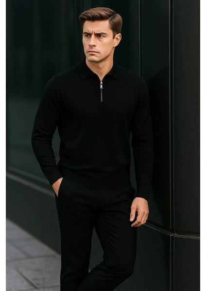 Erkek Yarım Fermuarlı Salaş Kışlık 2 Li Sweatshirt indirimleri