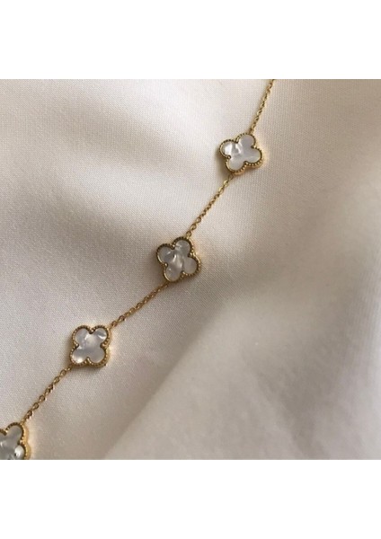 Altın Renk Beyaz Bileklik modelleri