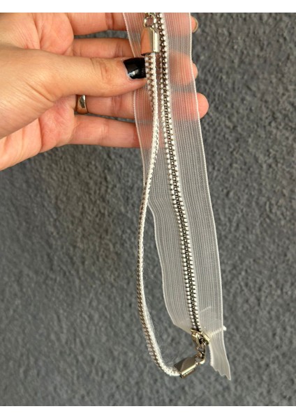 Fermuar Kulplu Çanta Cüzdan Fermuarı 21X4 cm