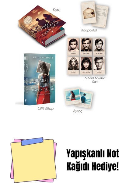 Kırmızı Güller Çabuk Solar 3 - Eve Dönüş Devrimi (Ciltli - Kutulu Set) + Yapışkanlı Not Kağıdı