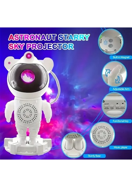 Akıllı Astronot Projeksiyon Gece Aydınlatma &amp;amp; Bluetooth Hoparlör fiyatları