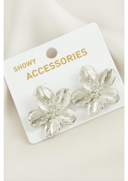 Allzey Orkide Trend Metal Küpe-Sarı