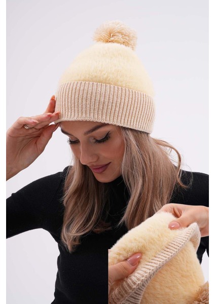 Peluş Ponponlu Bere