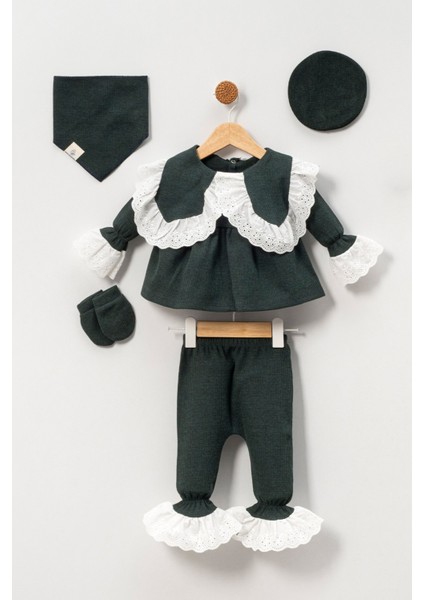 Kız Bebek Fistolu Waffle Hastane Çıkışı 5'li Yeni Doğan Seti 0-3 Ay