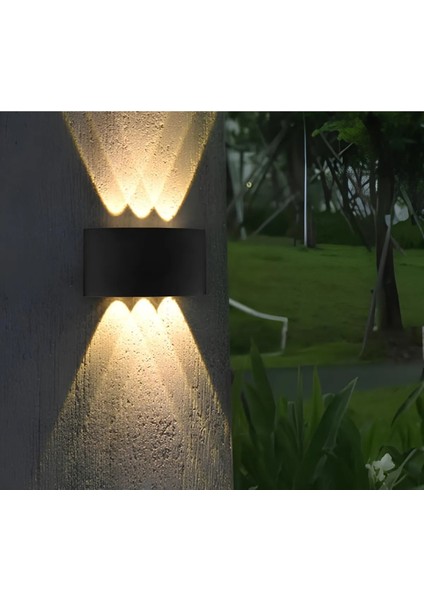 Ct-8011 10W Çift Yönlü Ledli Aplik Dekoratif Led Aplik İç Dış Mekan Bahçe Teras Balkon Duvar Aplik Günışığı 3200K