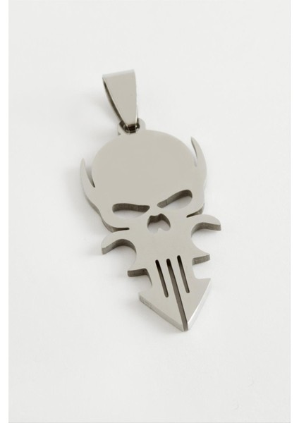 Kuru Kafa Çelik Kolye Ucu 3,5 cm