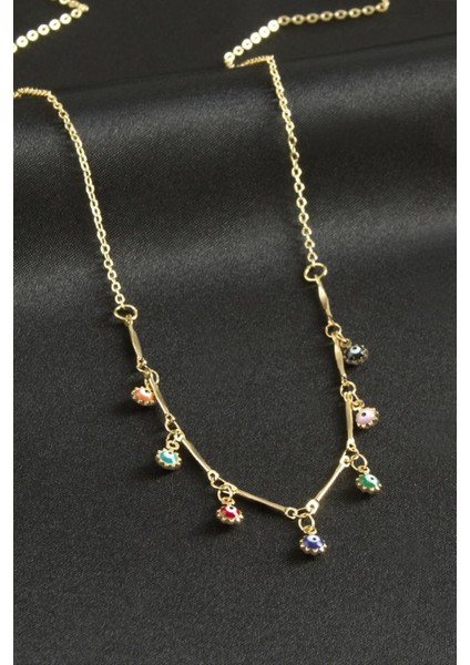 Çivili Nazarlı Mineli Kolye modelleri