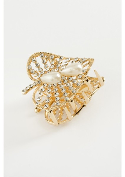 Kalp Inci Taşlı Metal Mandal Toka 4,5 cm fiyatları