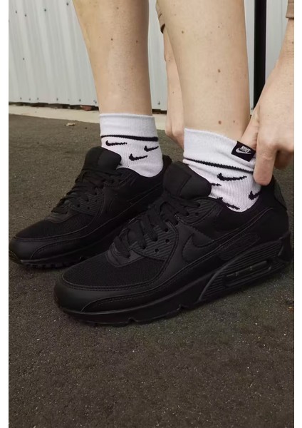 Air Max 90 Ltr Unisex Leather Siyah Deri Spor Ayakkabı