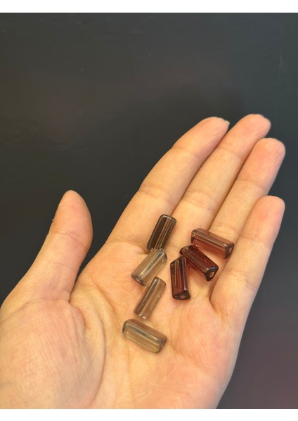 6 Adet Mürdüm Mika Boru Takı Boncuğu 1,05 cm fiyatları